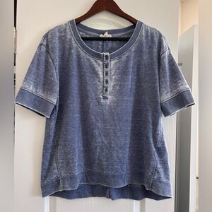 Jane and Delancey Blue Short Sleeve Top